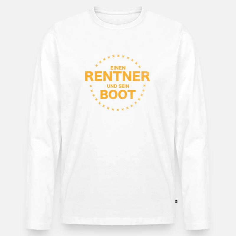 Rentner Boot Geschenk - Männer Premium Bio Langarmshirt - undefined