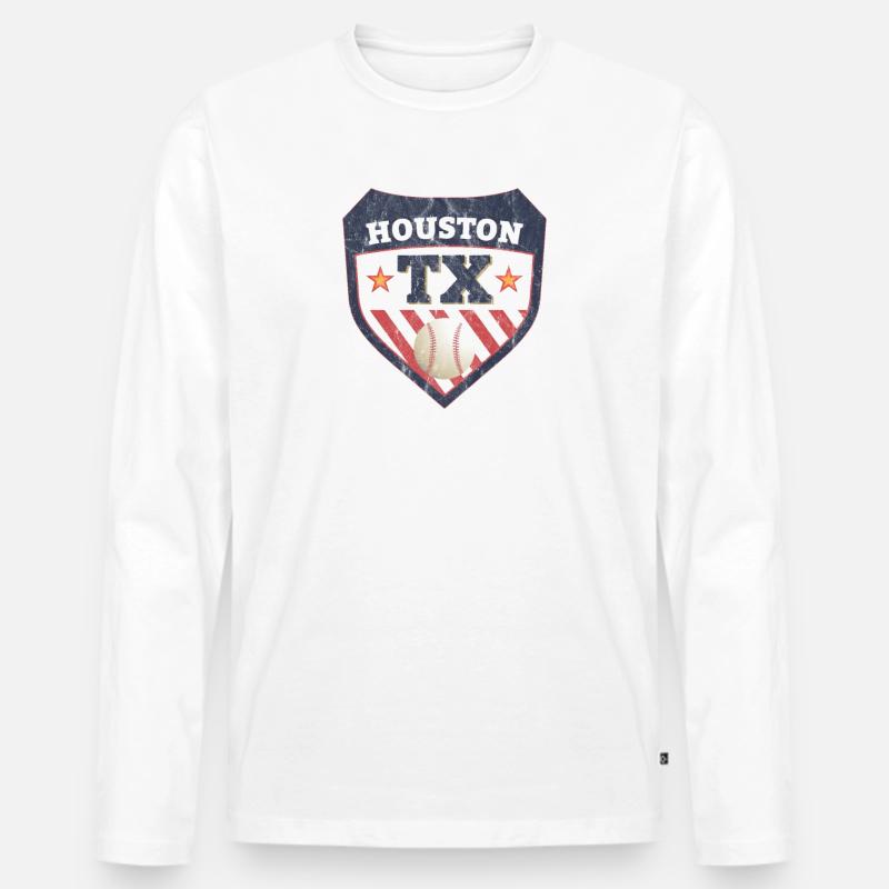 Houston Texas Baseball Geschenk - Männer Premium Bio Langarmshirt - undefined