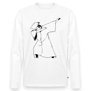 Médecin tamponnant - T-shirt manches longues Premium bio Homme - blanc - Devant - Nico (187cm)