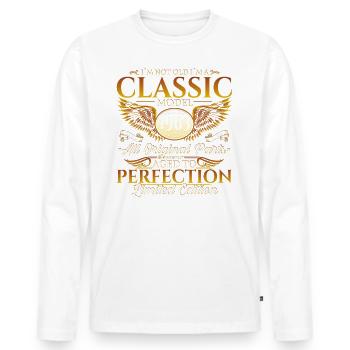 Born in 1963 Classic Birthday Gift Men - Men's Premium Organic Long Sleeve Shirt - white - Front - Nico (187cm)