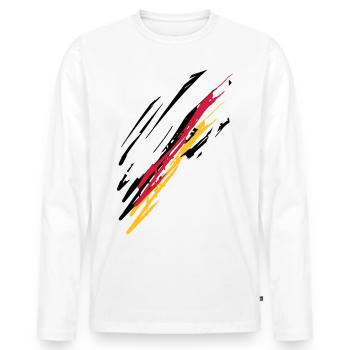 Energie - Männer Premium Bio Langarmshirt - Weiß - Vorne - Nico (187cm)