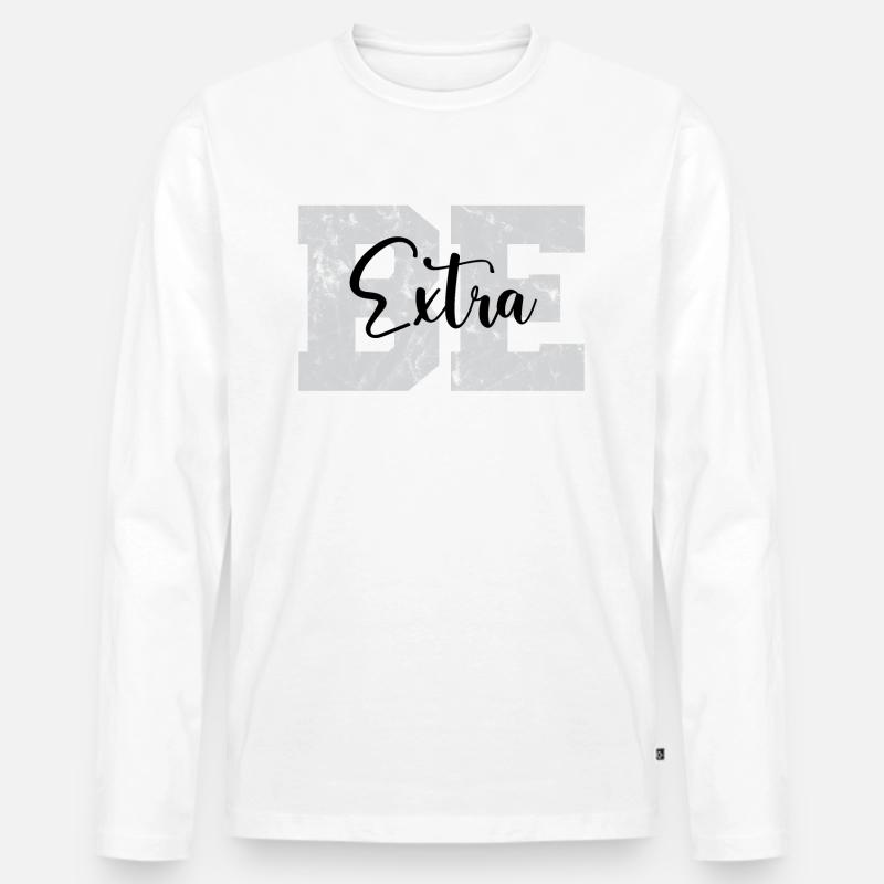 Be Extra - Männer Premium Bio Langarmshirt - Weiß