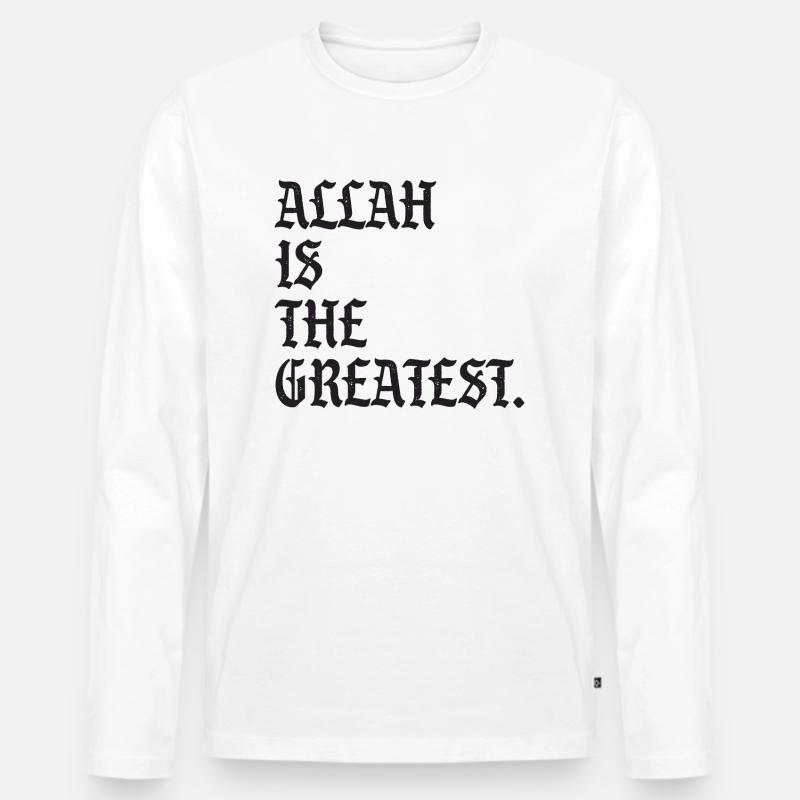 Allah is the Greatest - Männer Premium Bio Langarmshirt - Weiß