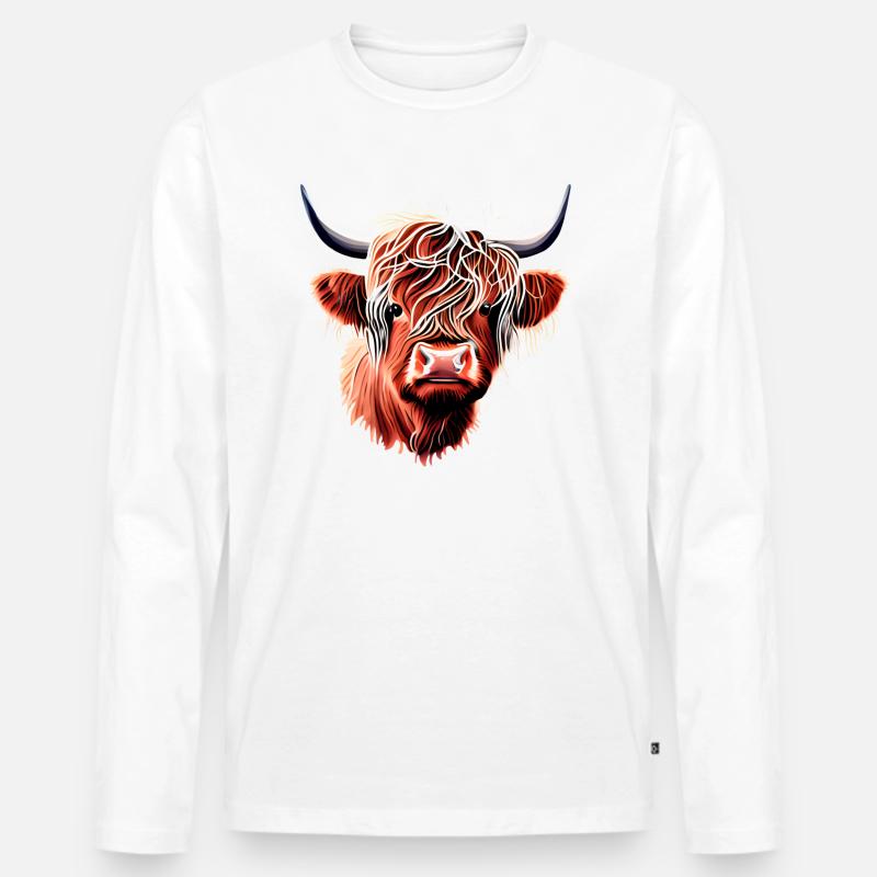 2b - Männer Premium Bio Langarmshirt - Weiß