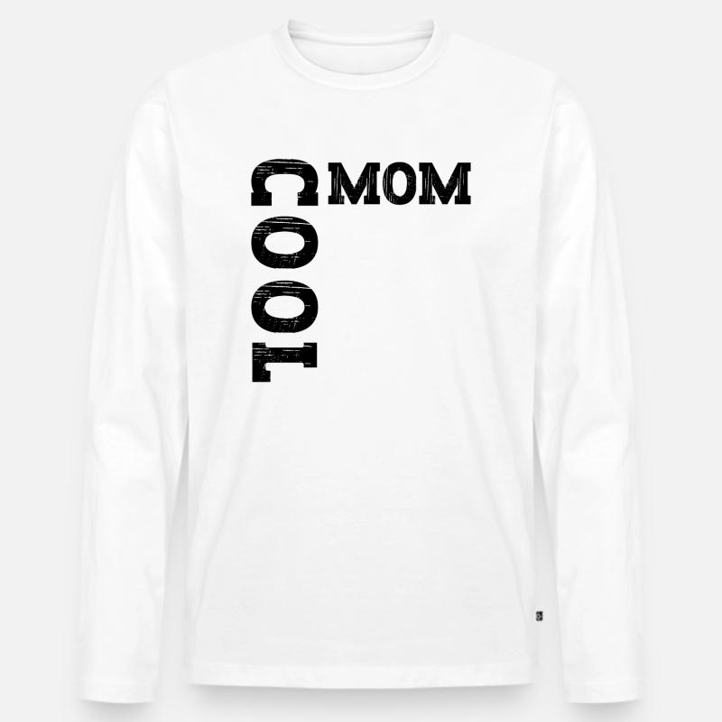 Cool Mom Mutter Geschenk - Männer Premium Bio Langarmshirt - Weiß