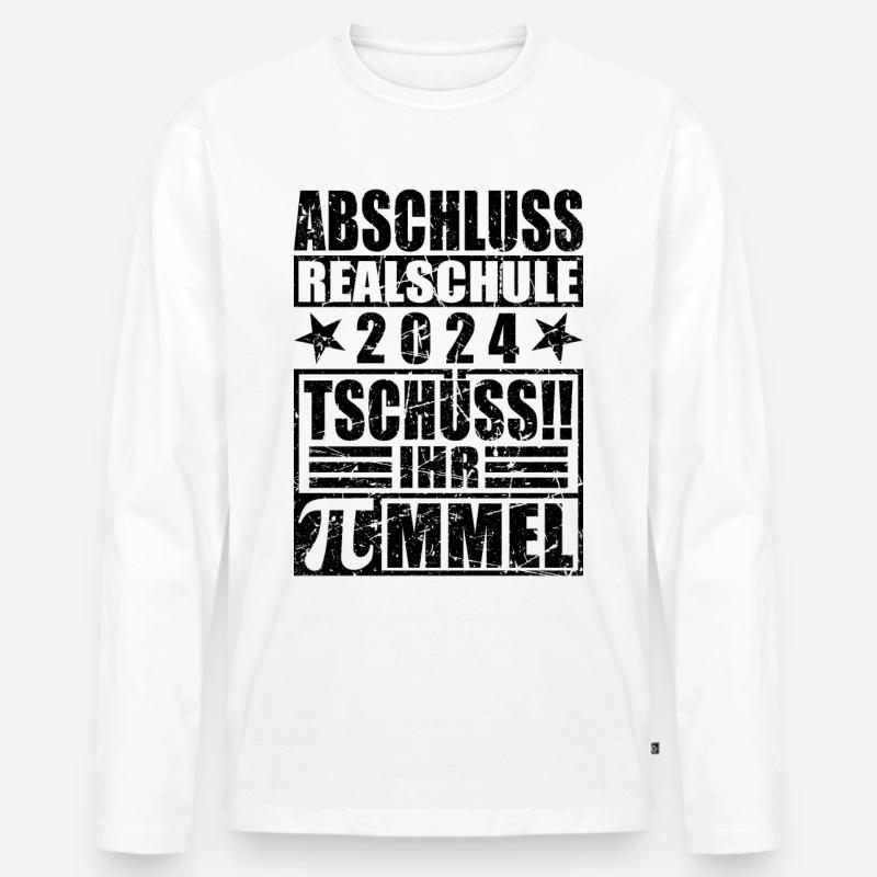 Abschluss 2024 Realschule - Männer Premium Bio Langarmshirt - Weiß