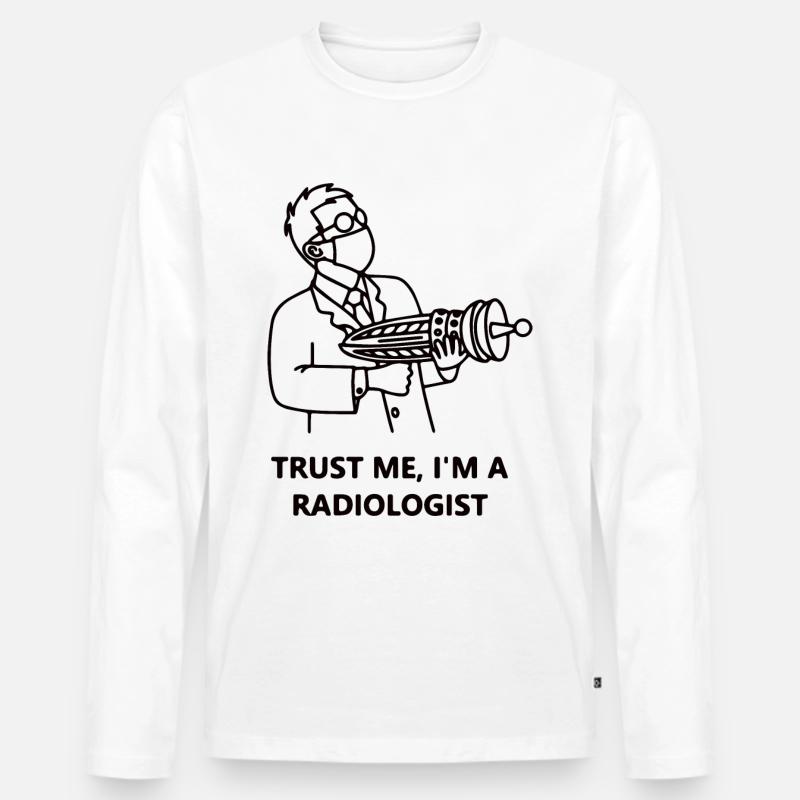 Radiologe - Männer Premium Bio Langarmshirt - Weiß