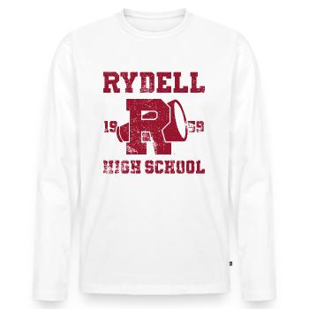 Grease Rydell High School 1959 Logo - Männer Premium Bio Langarmshirt - Weiß - Vorne - Nico (187cm)