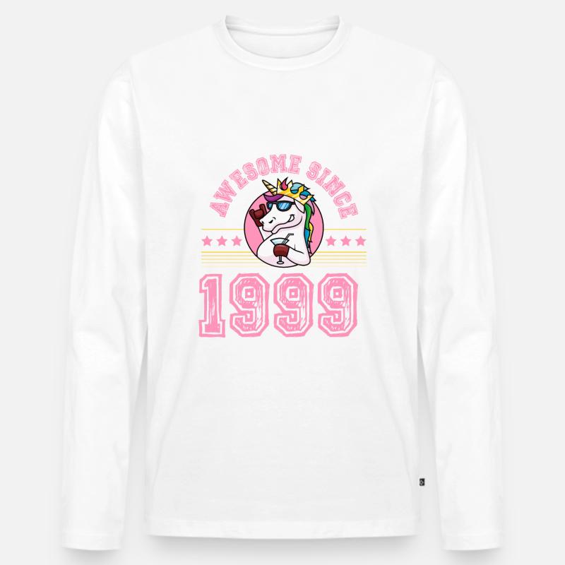1999 Awesome Einhorn - Männer Premium Bio Langarmshirt - undefined