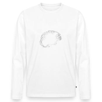 Der Arzt sagt es ist unheilbar - E-Bass - Männer Premium Bio Langarmshirt - Weiß - Vorne - Nico (187cm)