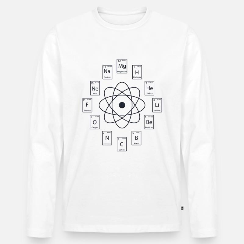 Periodensystem - Männer Premium Bio Langarmshirt - Weiß