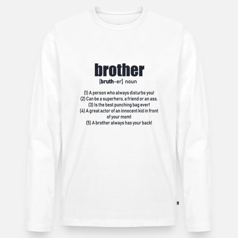 Bruder - Männer Premium Bio Langarmshirt - Weiß