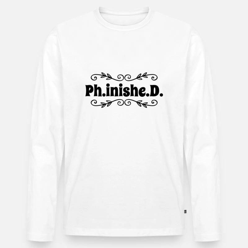 Doktorarbeit PhD Promotion - Männer Premium Bio Langarmshirt - Weiß