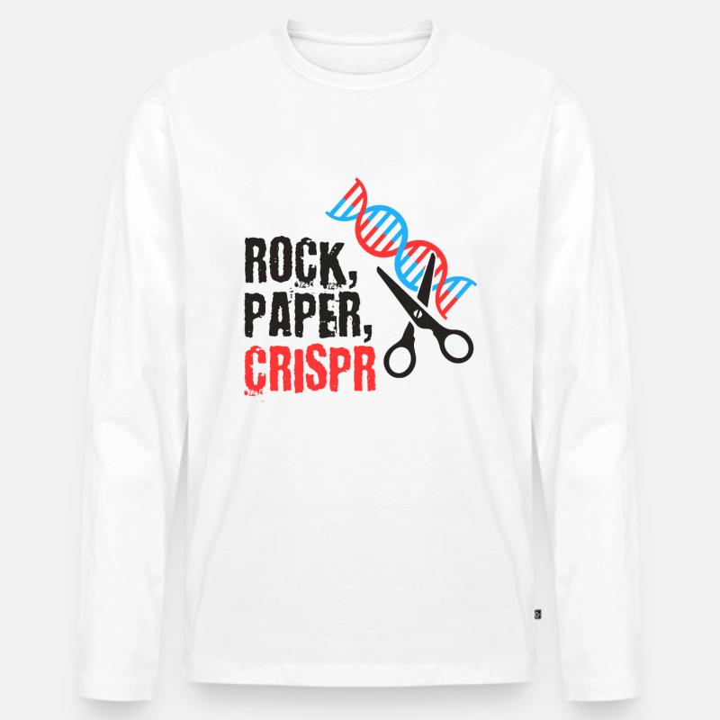 CRISPR - Männer Premium Bio Langarmshirt - Weiß