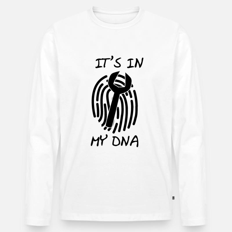 Mechaniker - Männer Premium Bio Langarmshirt - Weiß