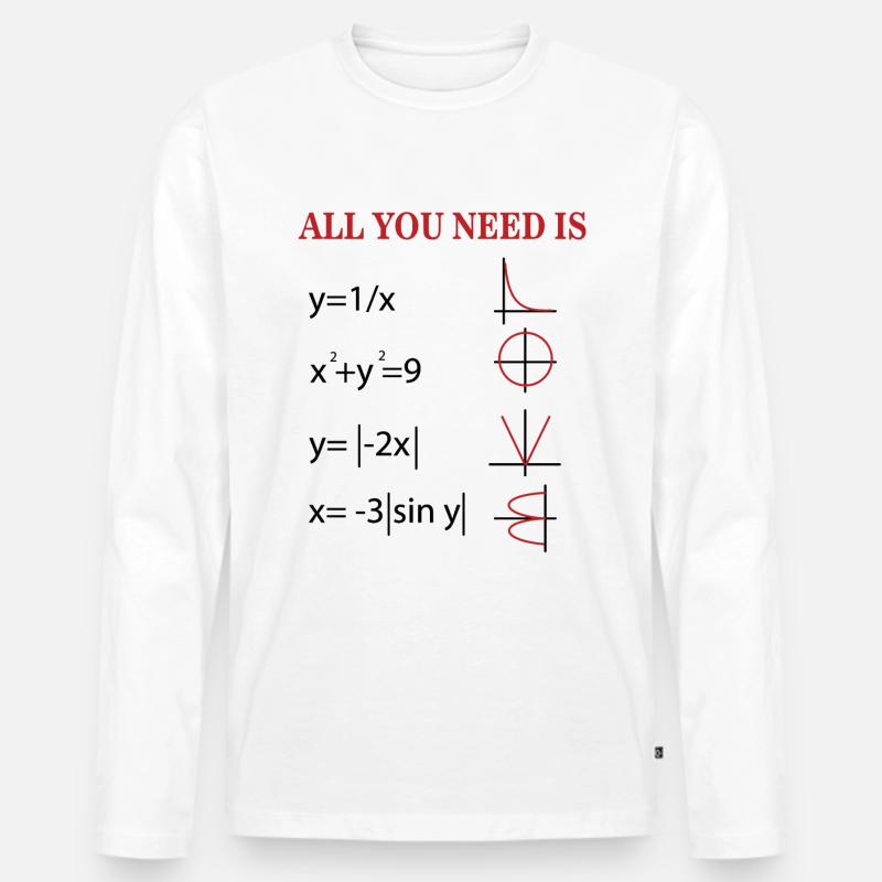 Formel der Liebe - Männer Premium Bio Langarmshirt - Weiß