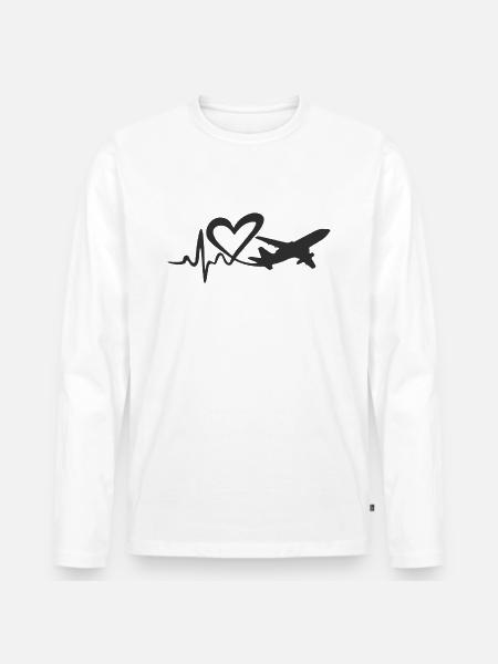 Voyage - T-shirt manches longues Premium bio Homme - blanc