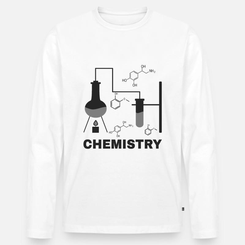 Chemiker - Männer Premium Bio Langarmshirt - Weiß