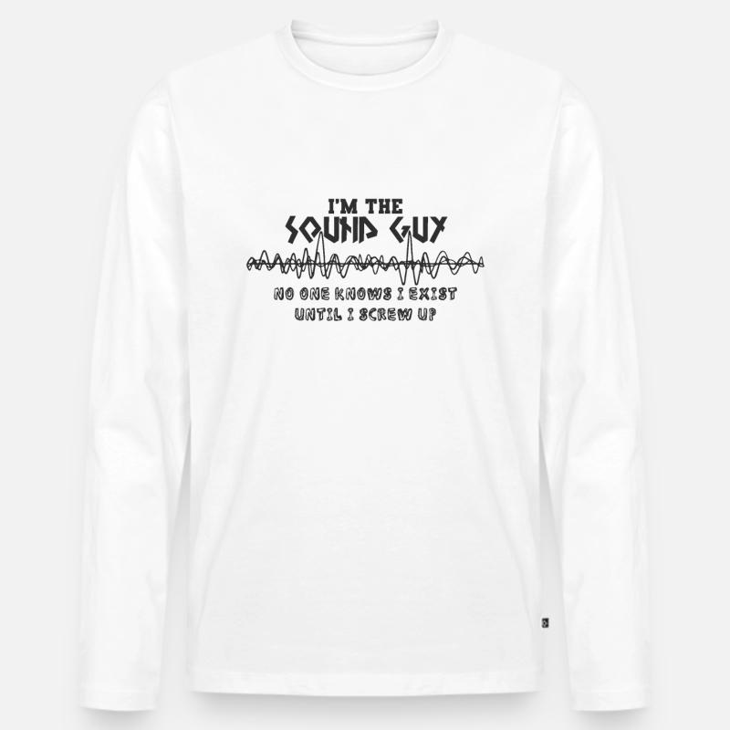 Tontechniker - Männer Premium Bio Langarmshirt - Weiß