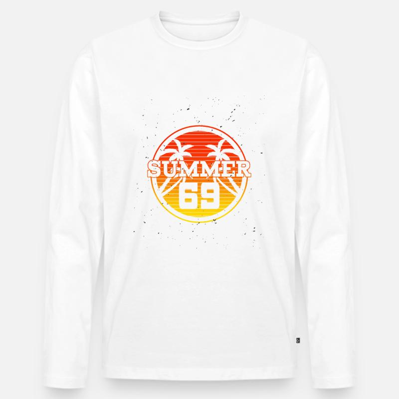 Summer 69 - Männer Premium Bio Langarmshirt - Weiß