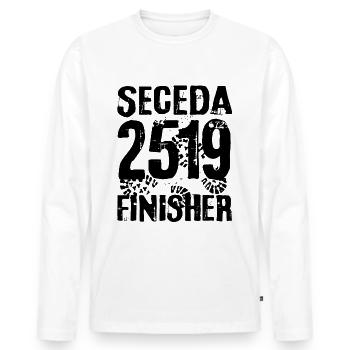 Seceda Gipfel Puez Geisler Wandern Dolomiten - Männer Premium Bio Langarmshirt - Weiß - Vorne - Nico (187cm)