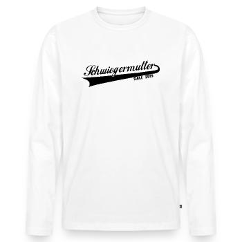 schwiegermutter 2025, beste schwiegermutter ever - Männer Premium Bio Langarmshirt - Weiß - Vorne - Nico (187cm)