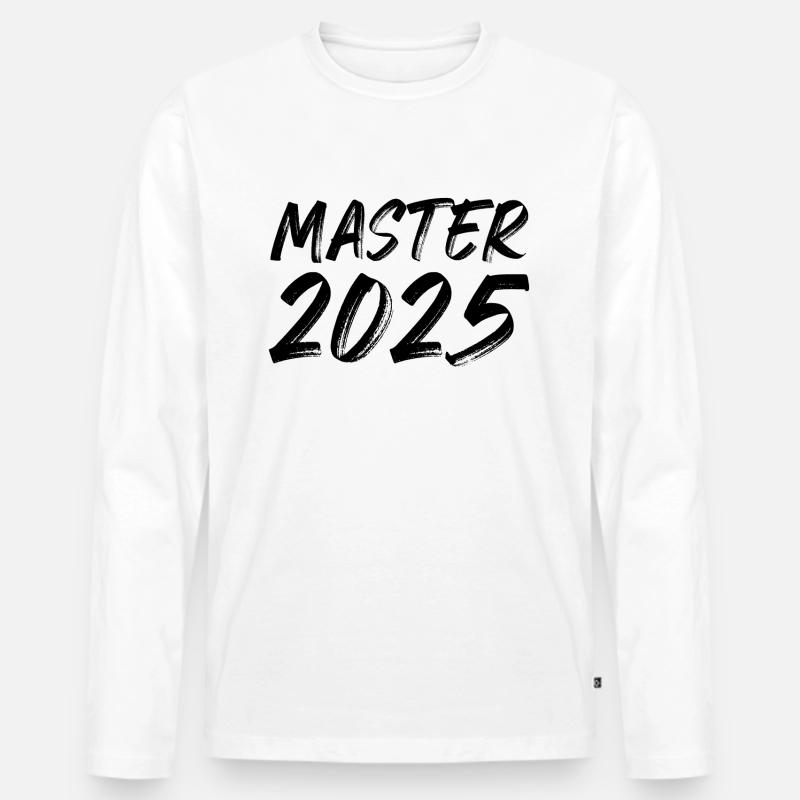 Master 2025 - Männer Premium Bio Langarmshirt - Weiß