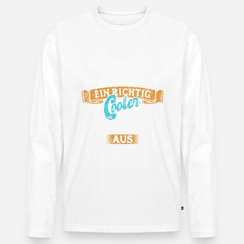 So sieht ein richtig cooler Bäcker aus - Männer Premium Bio Langarmshirt - Weiß