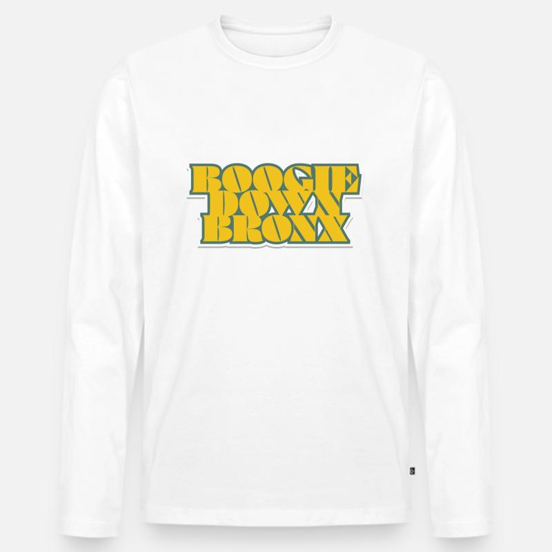 Bronx NYC - Männer Premium Bio Langarmshirt - Weiß