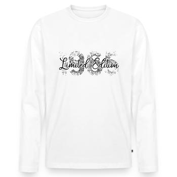 Limited Edition 1965 - Geburtstag 1965 - Männer Premium Bio Langarmshirt - Weiß - Vorne - Nico (187cm)