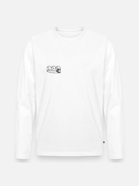 Surfboard - Men's Premium Organic Long Sleeve Shirt - white