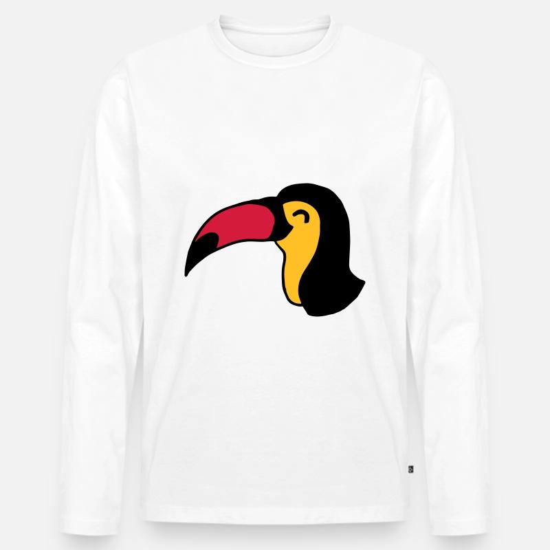 Tukan Tukane Tucan Vogel - Männer Premium Bio Langarmshirt - Weiß