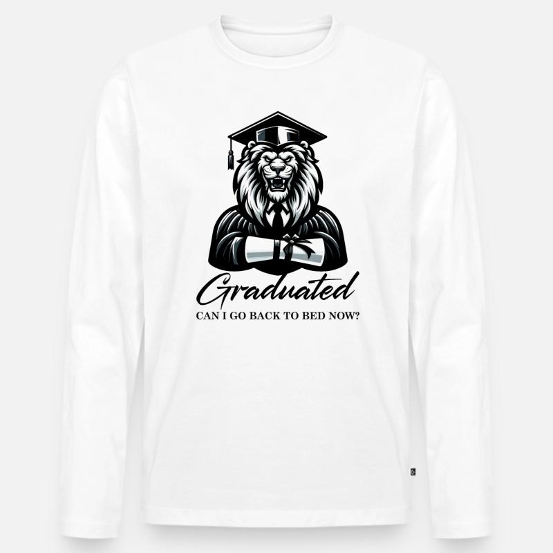 Hochschulabsolvent Abschluss Absolvent - Männer Premium Bio Langarmshirt - Weiß