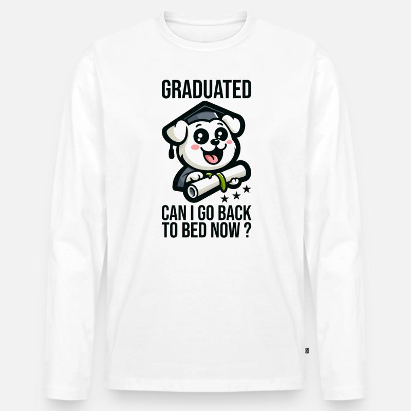 Hochschulabsolvent Abschluss Absolvent - Männer Premium Bio Langarmshirt - Weiß