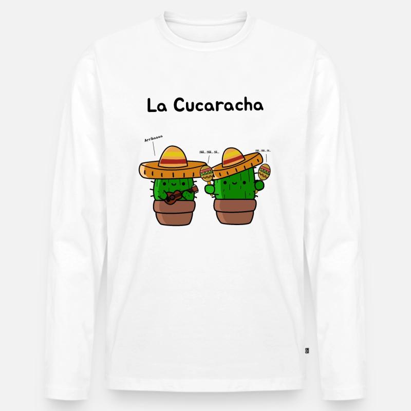 La Cucaracha - Männer Premium Bio Langarmshirt - Weiß