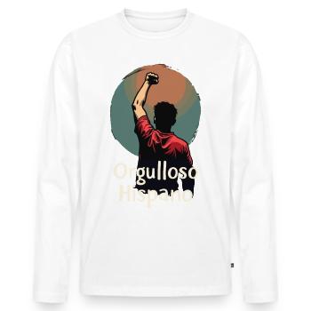 Stolze Hispanische Herkunft - Einheit und Stärke - Männer Premium Bio Langarmshirt - Weiß - Vorne - Nico (187cm)