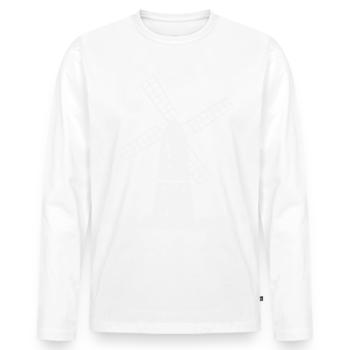 Vacances au moulin à vent - T-shirt manches longues Premium bio Homme - blanc - Devant - Nico (187cm)