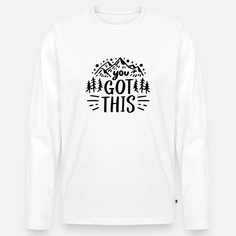 Du hast diese Motivation - Männer Premium Bio Langarmshirt - Weiß