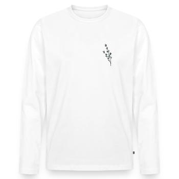 lavender - Men's Premium Organic Long Sleeve Shirt - white - Front - Nico (187cm)