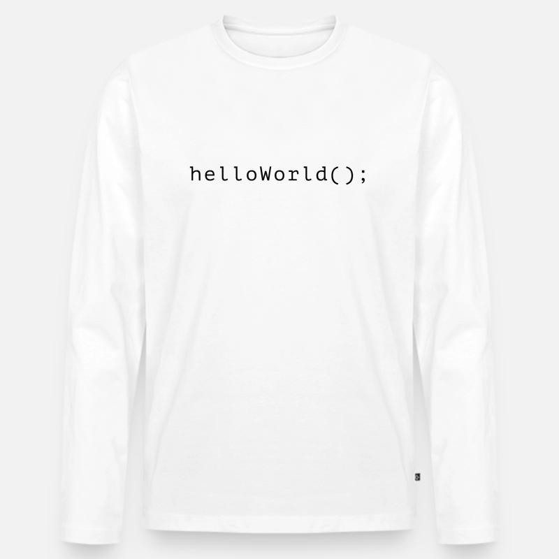 HelloWorld Program Code Coding Informatik Men's Premium Organic Long Sleeve Shirt