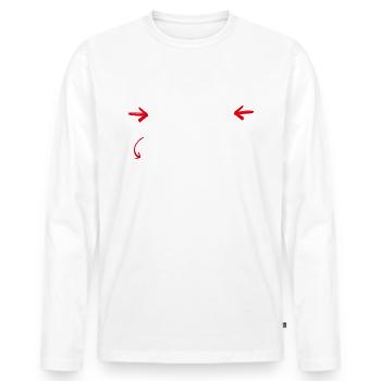 Je ne suis pas parfait mais je suis Motard - T-shirt manches longues Premium bio Homme - blanc - Devant - Nico (187cm)
