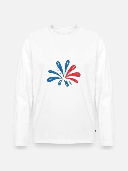 Pyrotechnics Fireworks Pyrotechnics - Men's Premium Organic Long Sleeve Shirt - white