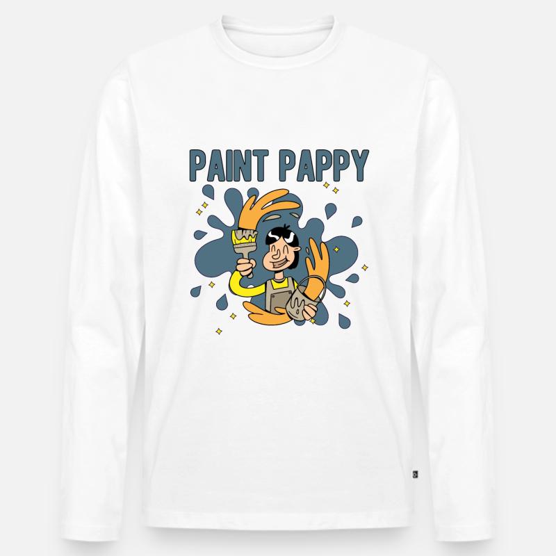 House Painter Dad Unique Gifts - Männer Premium Bio Langarmshirt - Weiß