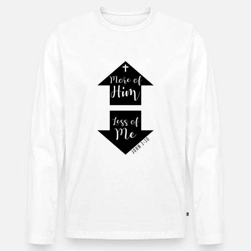 Glaube & Christliche Kleidung - Männer Premium Bio Langarmshirt - Weiß