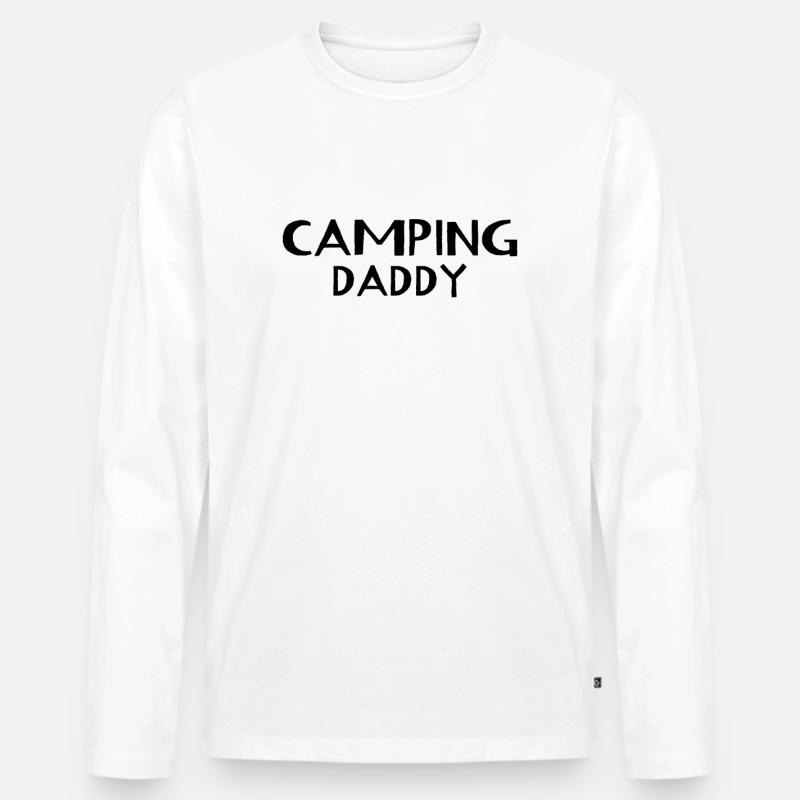 Adventure Camping Daddy Camping Daddy - Männer Premium Bio Langarmshirt - Weiß