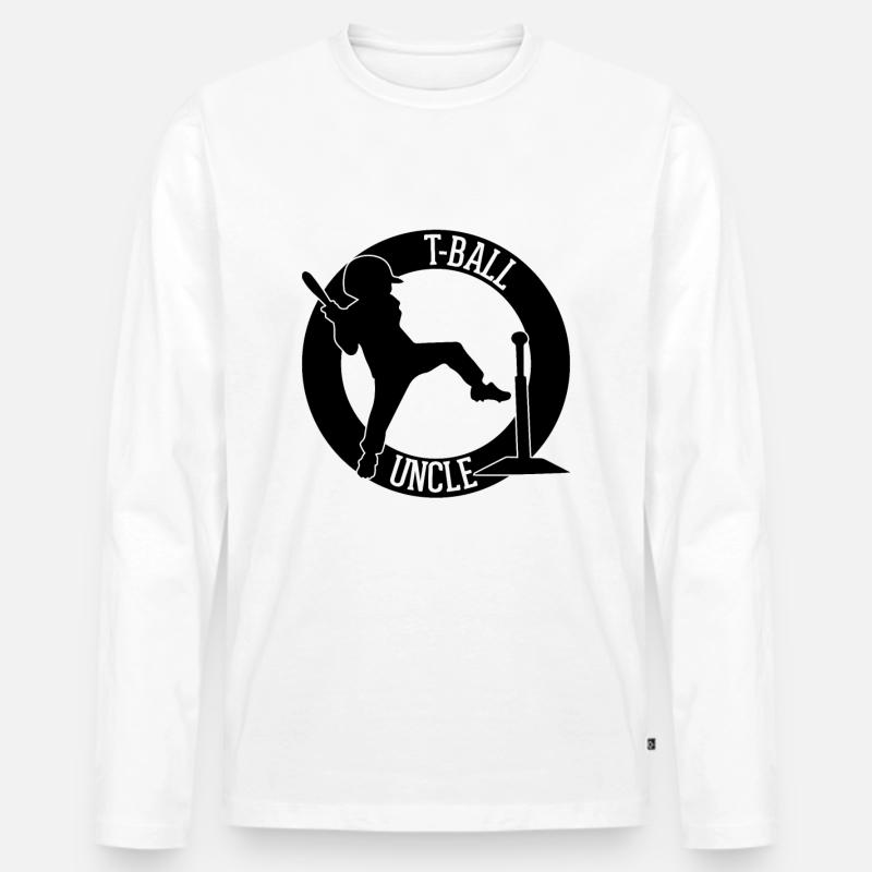 T-Ball Uncle Teeball Uncle - Männer Premium Bio Langarmshirt - Weiß