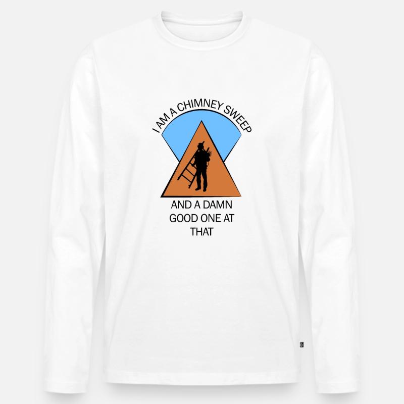 Schornsteinfeger Schlotfeger - Männer Premium Bio Langarmshirt - Weiß