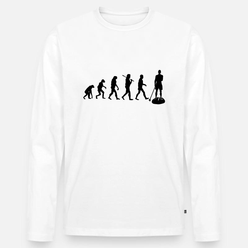SUP Evolution Geschenk - Männer Premium Bio Langarmshirt - Weiß
