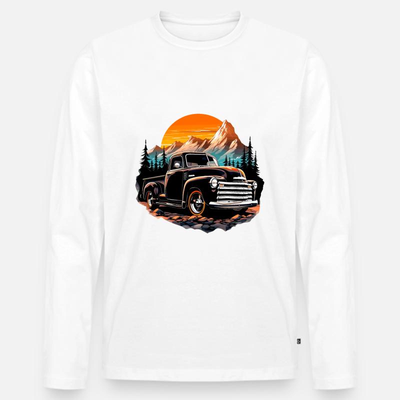 Chevy LKW - Männer Premium Bio Langarmshirt - Weiß