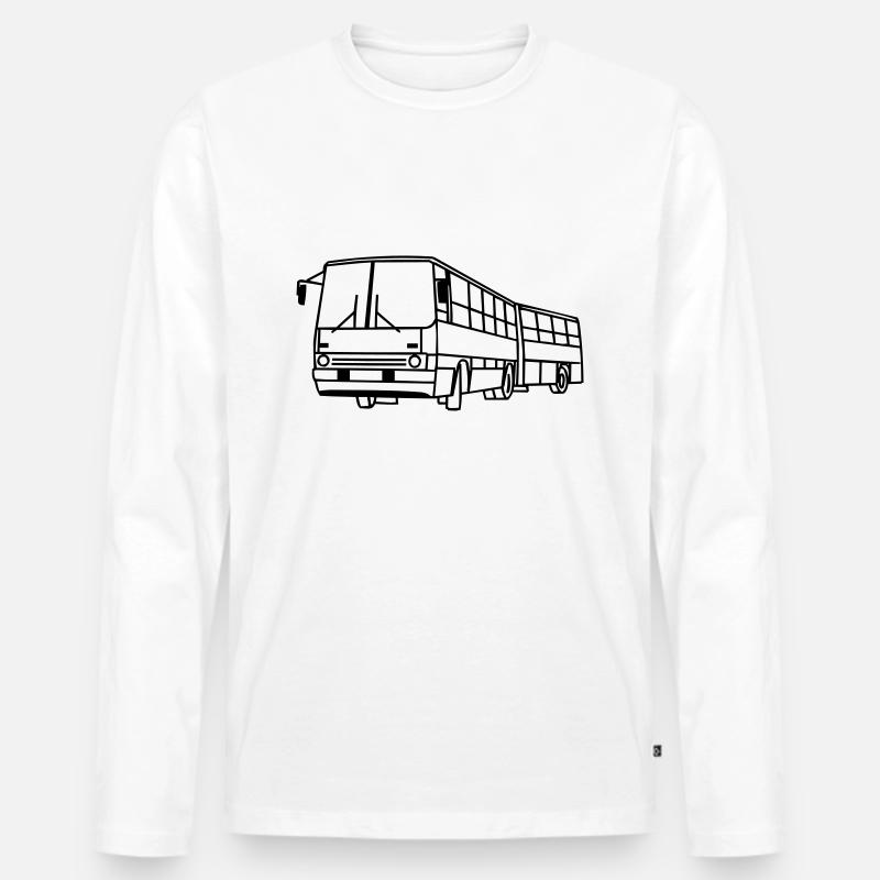 Ikarus 280 Gelenkbus - Männer Premium Bio Langarmshirt - Weiß